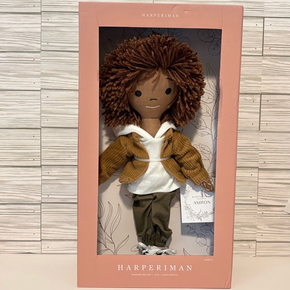 NEW HarperIman Ashton 14" Handmade Plush Linen Doll Target Exclusive NIB